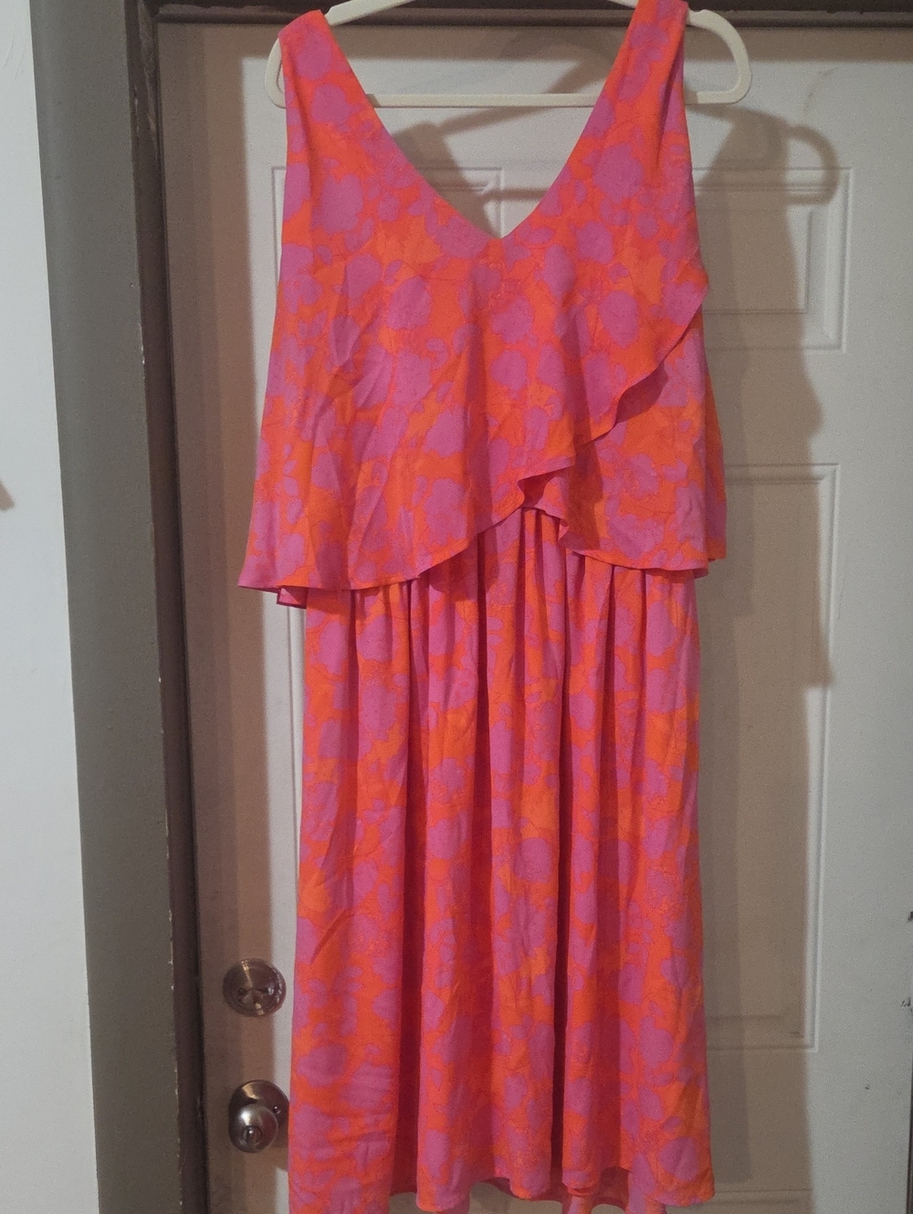 Collection B Pink and Orange Floral Maxi Dress